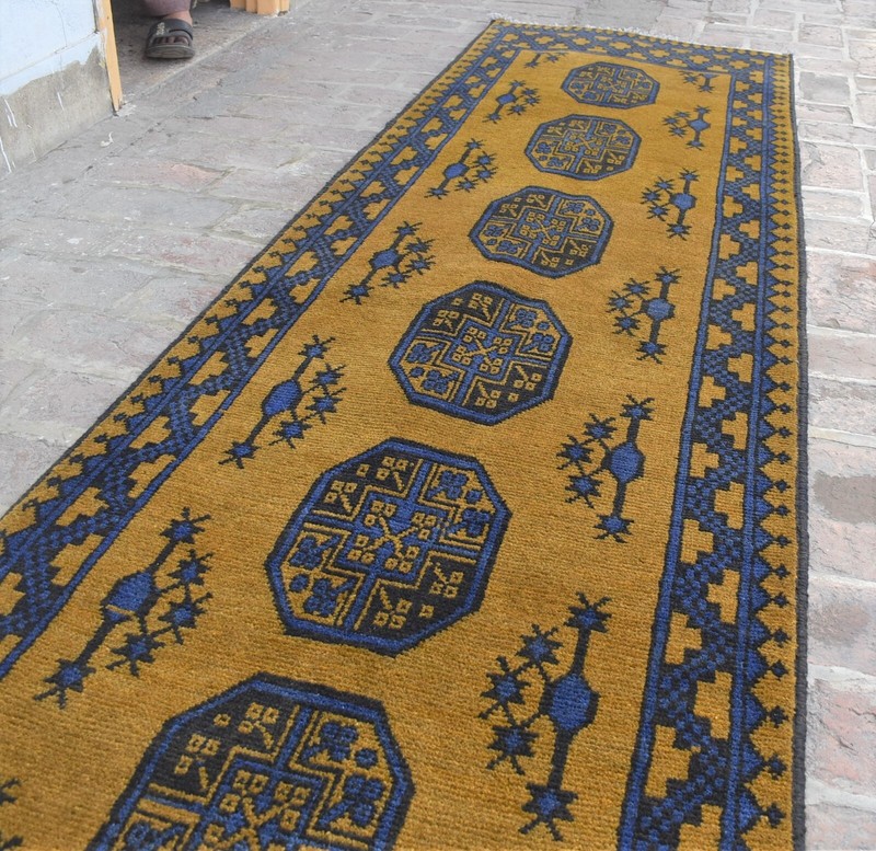 3x10 Ft Handmade Afghan Turkmen Oushak Wool Rug Persian Oriental Hallway runner gallery