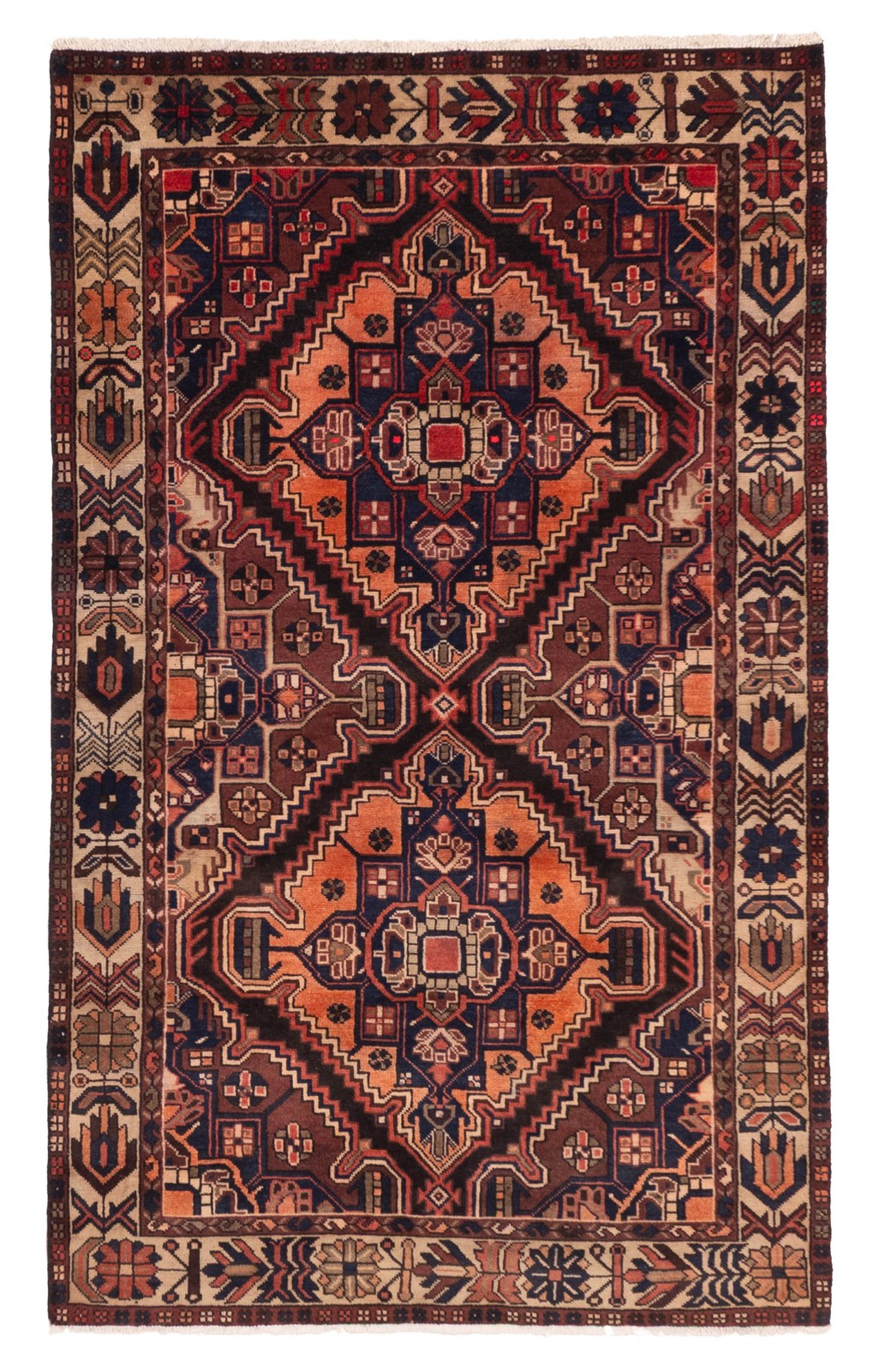 Traditional Vintage Hand-Knotted Carpet 4'1" x 6'11" Wool Area Rug gallery