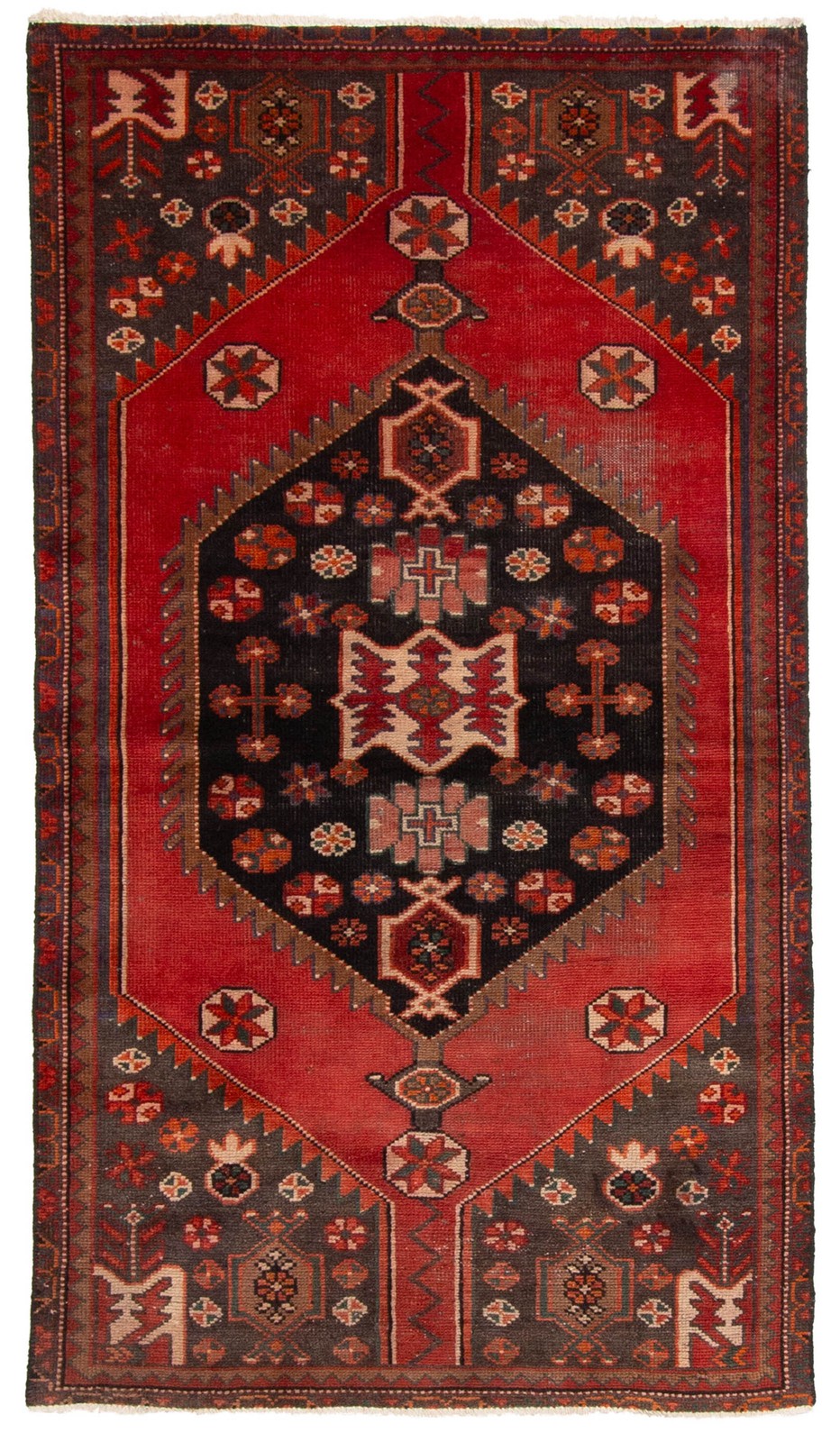 Vintage 3'9" x 6'9" Traditional Hand Knotted Vegetable Dye Wool Area Rug gallery