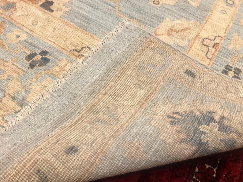 8 X 6 ft Stunning Natural Vegetable Dye Oushak Chobi Turkoman Carpet gallery