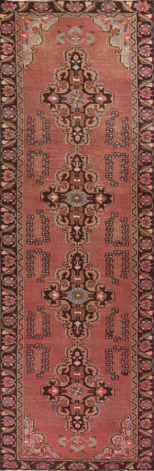 Geometric 13 ft Runner Rug 3x13 Wool Handmade Traditional Hallway Carpet gallery