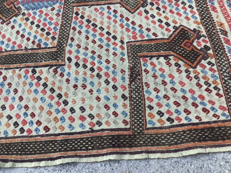 Vintage TURKISH TRIBAL KILIM RUG Konya Region Central Anatolia Turkey Cicim ASIS gallery