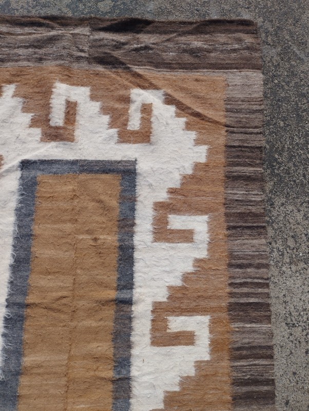 Vintage Handmade Turkish Tribal Wool Kilim Rug Carpet 180x116 cm gallery