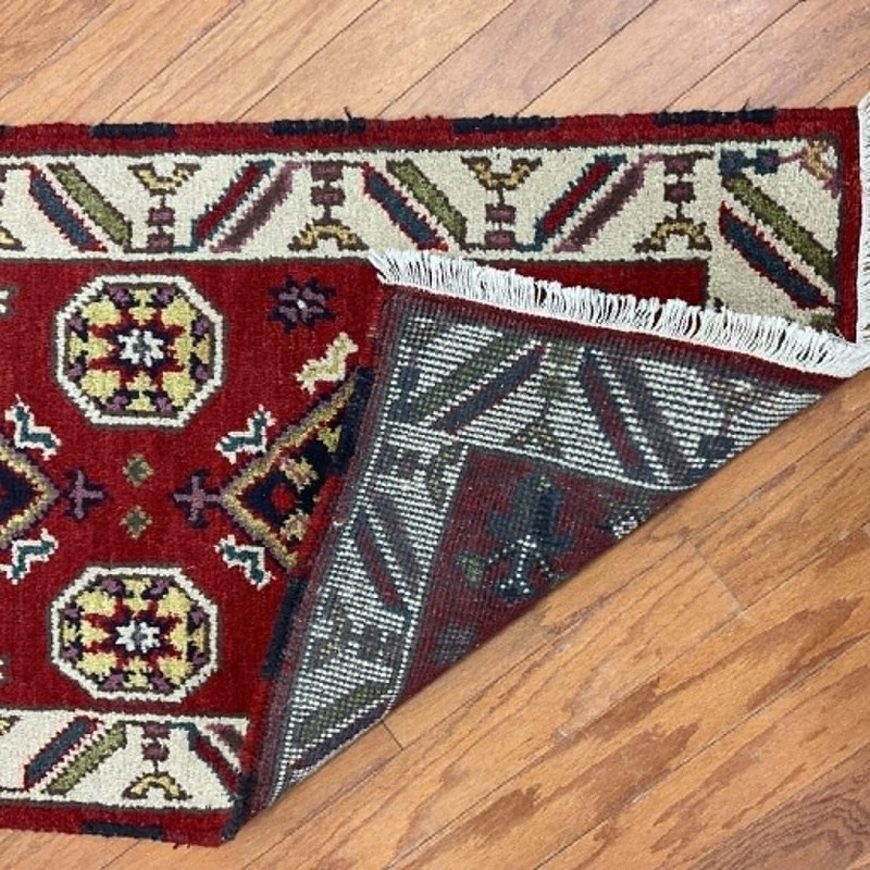 Handmade Indo Kazak Wool Rug 2' X 3' gallery