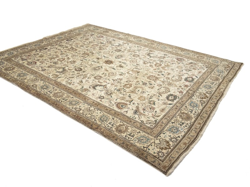 Semi-Antique Floral Handmade Oriental Rug Vintage Home Decor Carpet 9'7X12'5 ft gallery