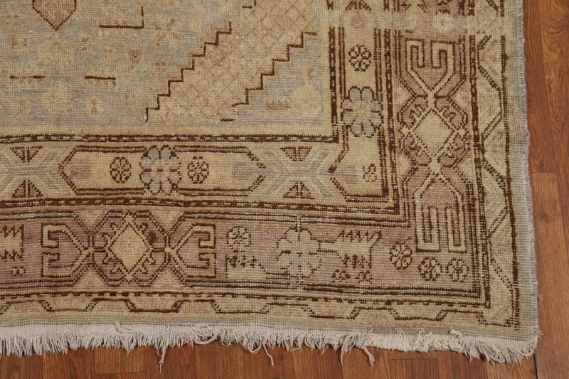 Pre-1900 Vegetable Dye Khootan Oriental Area Rug 6x11 Antique Hand-knotted Rug gallery