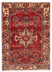 Vintage Hand-Knotted Area Rug 4’5″ x 6’3″ Traditional Oriental Wool Carpet
