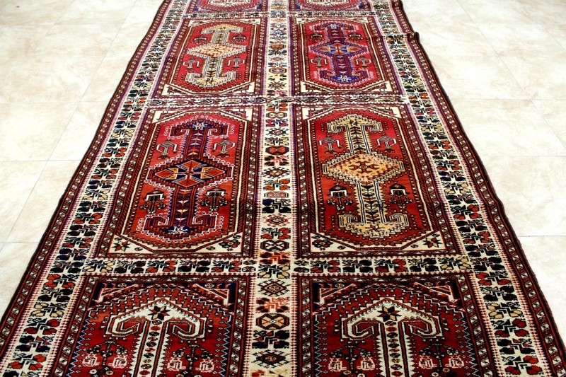 14X6 1960's MASTERPIECE MINT HAND KNOTED VEGETABLE DYE HERIZZ WOOL GALLERY RUG gallery