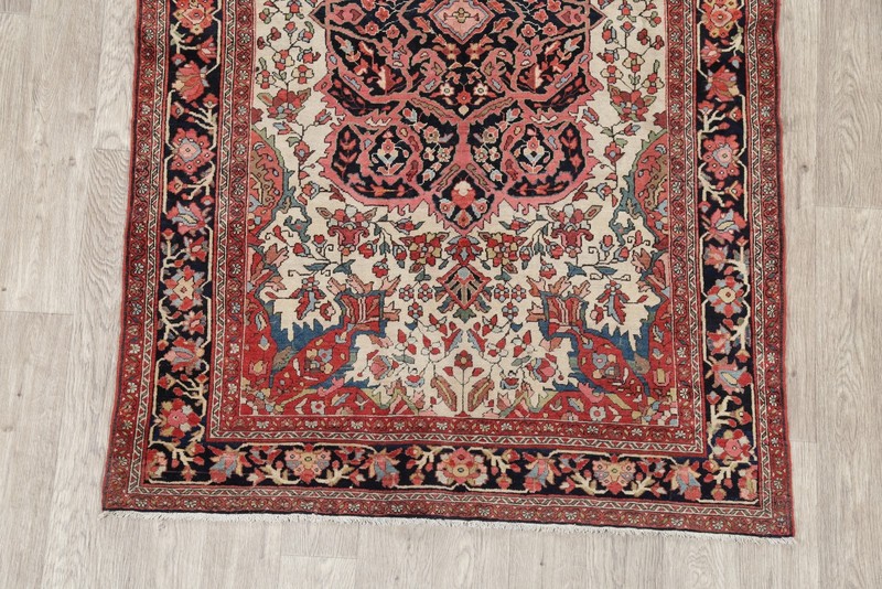 Pre-1900 Antique Traditional Area Rug 4x7 Ft Handmade 100% Vegetable Dye Carpet gallery