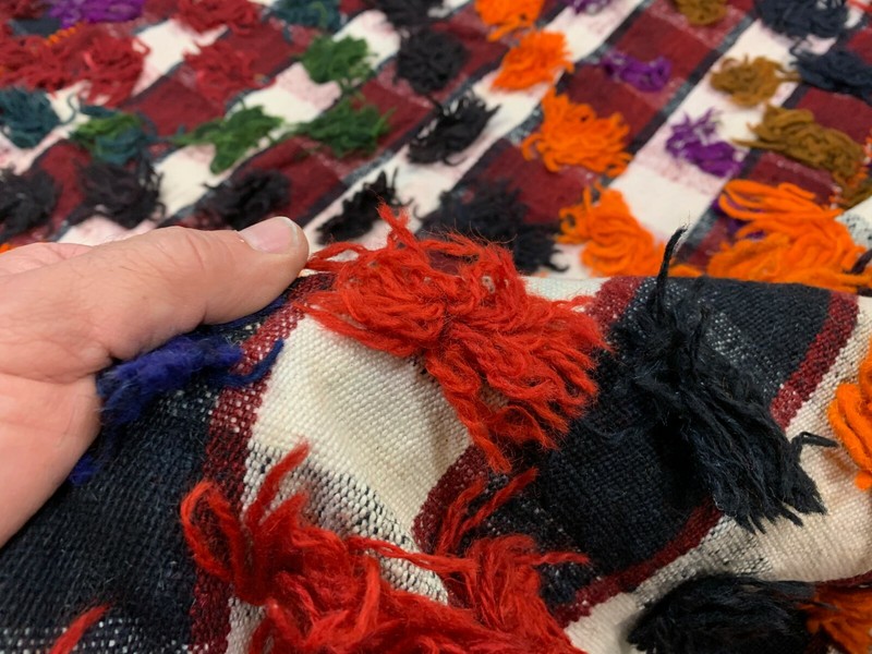 Vintage Turkish Kilim Rug 245x157 cm wool kelim Large gallery