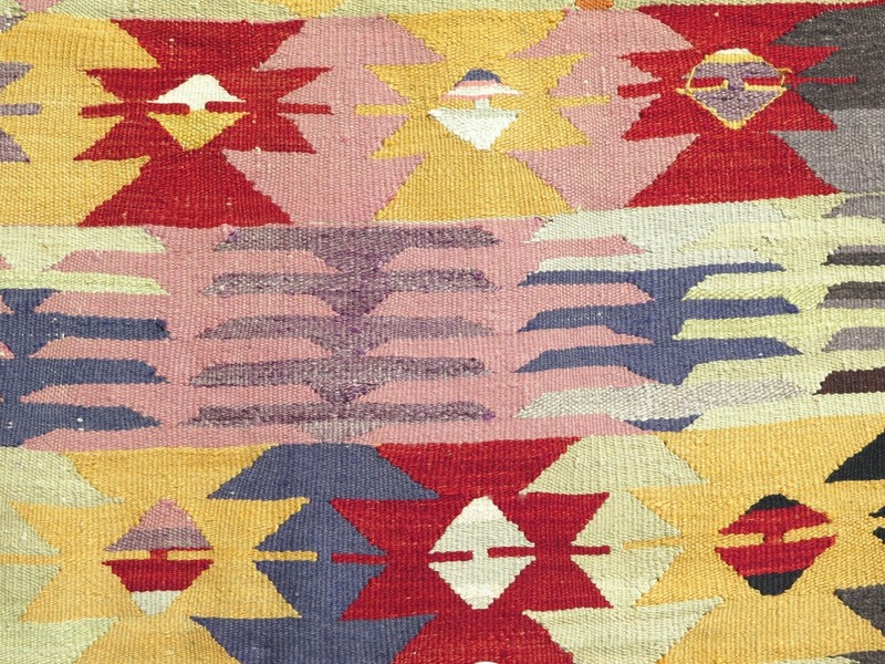 Vintage Anatolia Nomads Kilim, Area Rug, Large Kelim 66"X101" Turkish Rug Carpet gallery