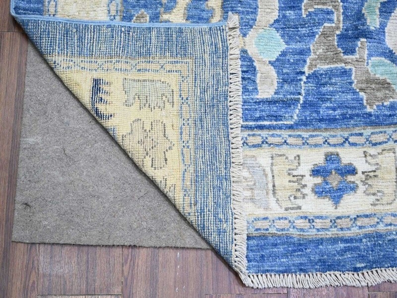 Exquisite 11'7"x16'6" Everton Blue,Hand Knotted,Angora Pile Oushak Rug gallery