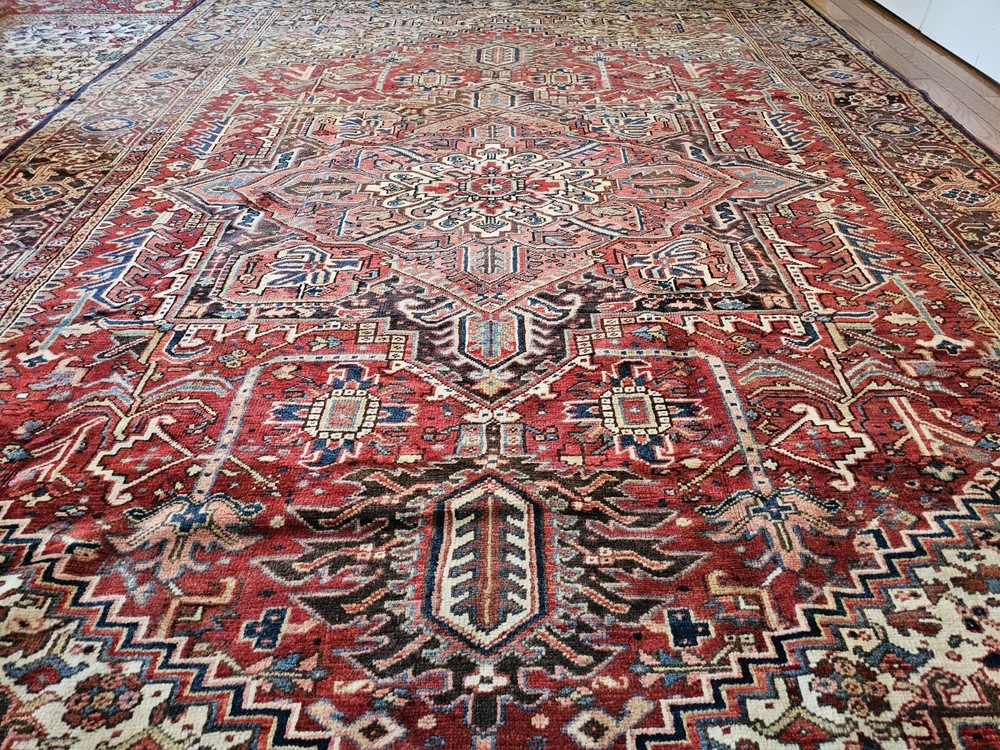 8.7x11.11 ANTIQUE FINE HERIZ RUG SERAPI VINTAGE USHAK KAZAK CAUCASIAN SHIRVAN