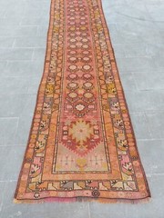 Antique Runner Rug Heriz Area Rug Perrs Old Natural Deco Carpet Rare Rug 3×15 l