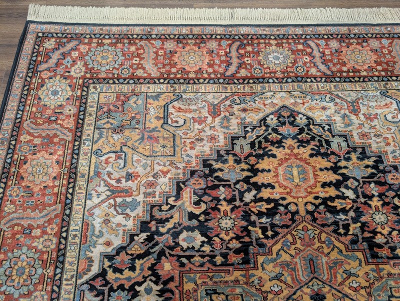 8.8 x 10.6 Karastan Navy Heriz Rug #701 gallery