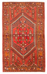 Vintage Hand-Knotted Area Rug 4’2″ x 6’9″ Traditional Oriental Wool Carpet