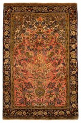 Vintage 3’3″ x 5’1″ Traditional Hand Knotted Vegetable Dye Wool Area Rug
