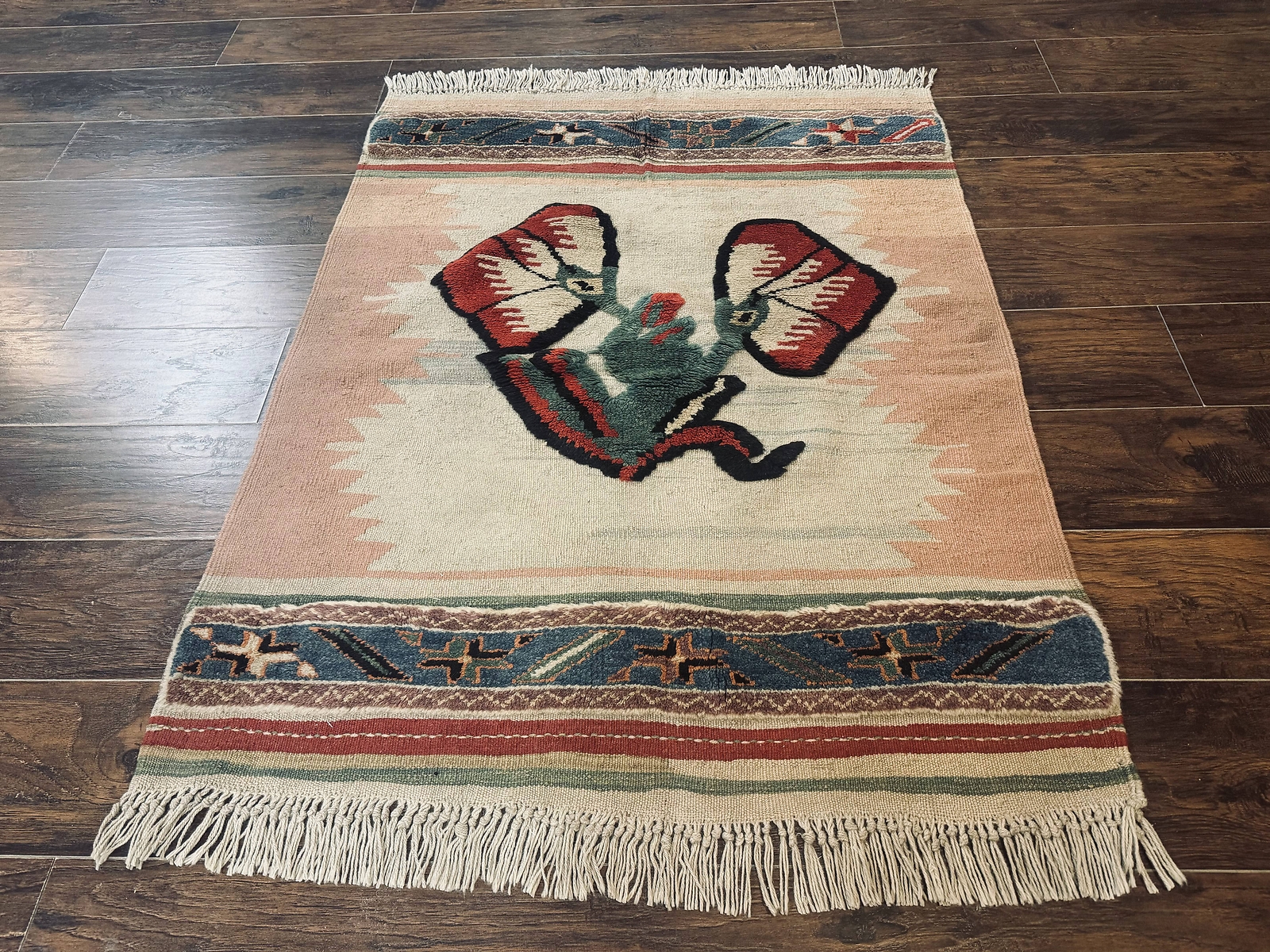 Turkish Kilim Rug 2.5 x 4.7 Flatweave Bohemian Wall Hanging gallery