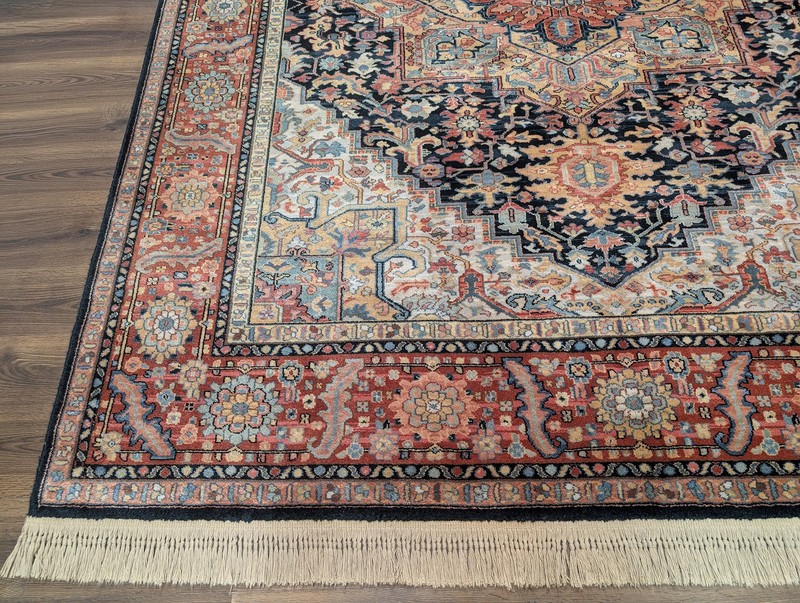 8.8 x 10.6 Karastan Navy Heriz Rug #701 gallery