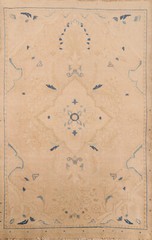 Vintage Traditional Handmade Wool Rug 3×5 ft Muted Color Carpet