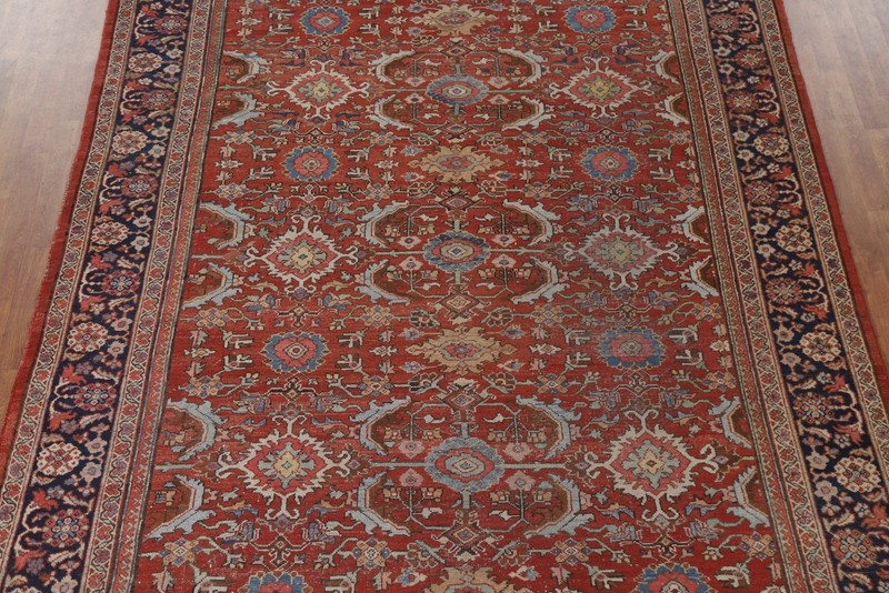 Pre-1900 Vegetable Dye Antique Rug 8x11 Wool Hand-knotted Living Room Carpet gallery
