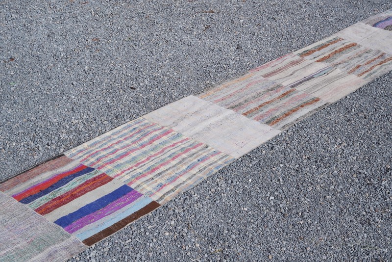 Turkish Kilim Runner Rug 3x36 ft Vintage Handmade Farmhouse Extra Long Rug 828 gallery