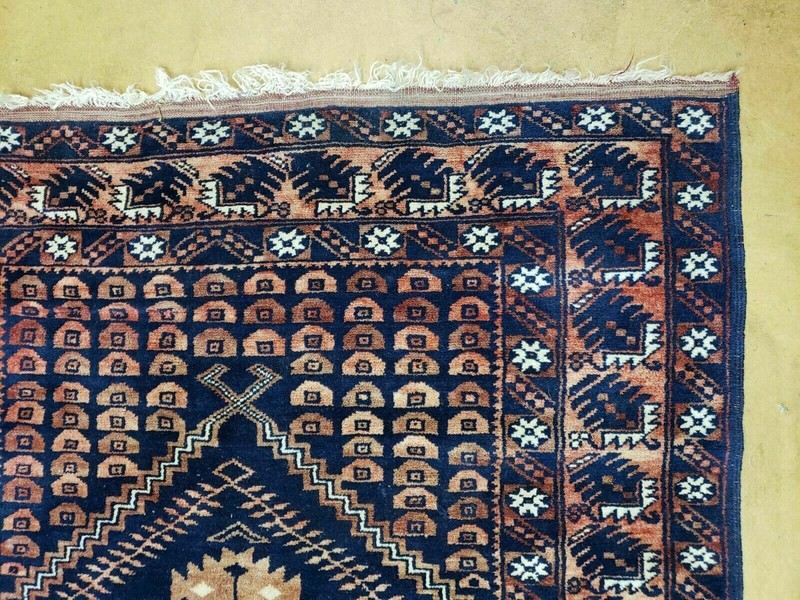 3' 4" X 5' 6" Vintage Handmade Pakistan Balouchi Balouch Tribal Wool Rug Nice gallery