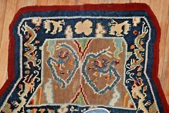 Antique Tibetan Dragon & Phoenix Horse Cover Rug Size 2’5”x4′