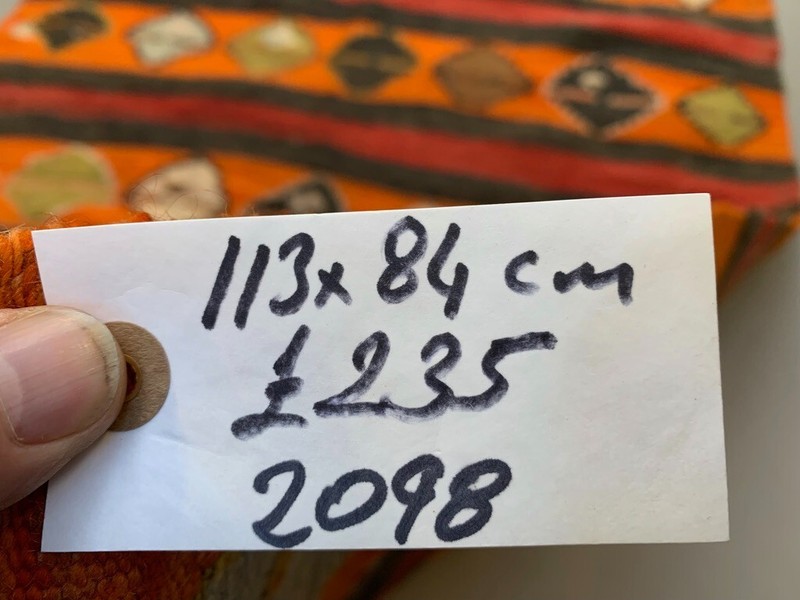 Small Vintage Turkish Kilim Rug 113x84 cm Wool Kelim gallery