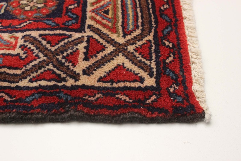3'7" x 9'6" Vintage Hand-knotted Runner Rug Traditional Oriental Wool Carpet gallery