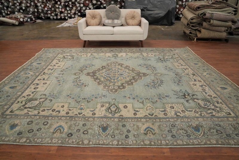 Handmade Wool Living Room Vintage Area Rug 10x12 Traditional OverDyed Carpet gallery
