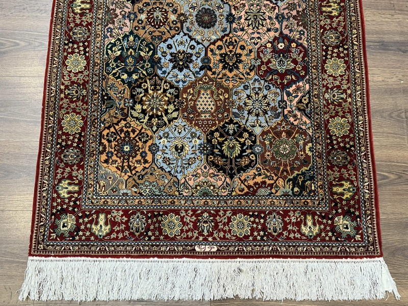 Sino Per'sian Rug 3x5 Multicolor Hand-Knotted Wool on Silk Very Fine 480 KPSI gallery
