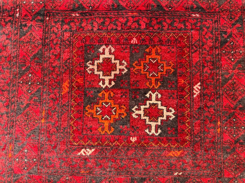 COLLECTORS' PIECE Vintage Stunning Natural Vegetable Dye Chinar Gul Turkoman Rug gallery