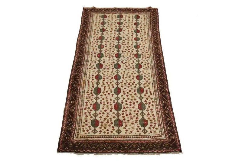 3'10 X 9'0 Cream Handmade Vintage Runner Rug Oriental Hallway Carpet 4X9 ft gallery