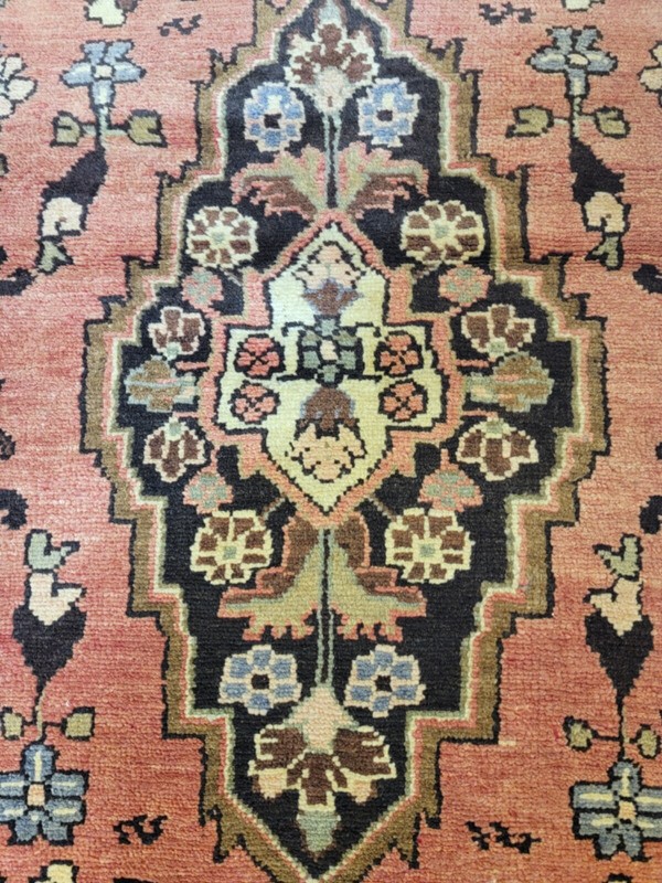 Antique Oriental Hand-Knotted Wool Runner Red/Ivory/Blue/Green 2'9" x 13'8" gallery