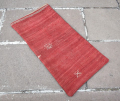Turkish Kilim Pillow Cover Sofa Rug 12”x24” Decorative Handmade Cushion Cover