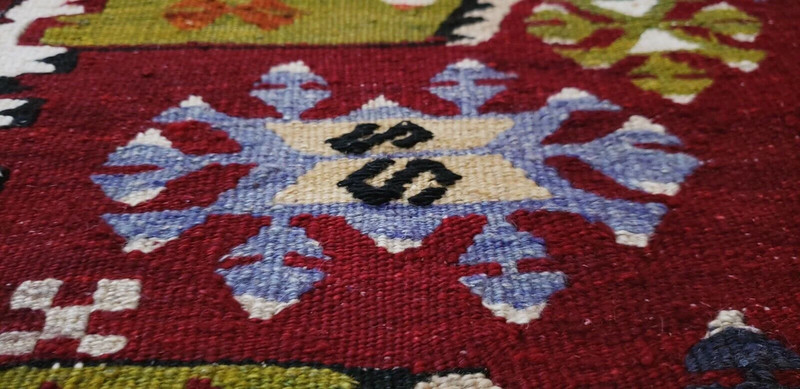 Bohemian 1940s Antique 3x12ft Runner Kilim Rug |Living Room Rug Handmade 3x12ft gallery