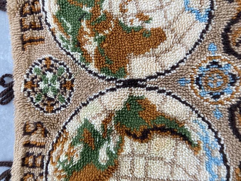 Vintage Handmade Scandinavian Wool Wall Hanging Tapestry 115x70 cm gallery