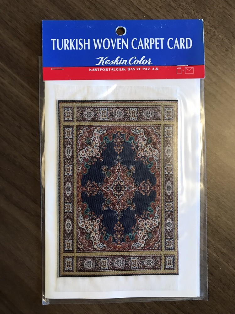 Turkish EUROPEAN Anatolia Miniature Woven Carpet Card Handy Craft Keskin Color