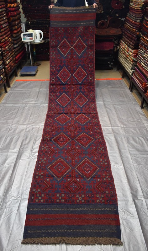 Antique Afghan Mushwani Runner Rug 2x11 Hand Knotted Wool Persian Style Hallway gallery