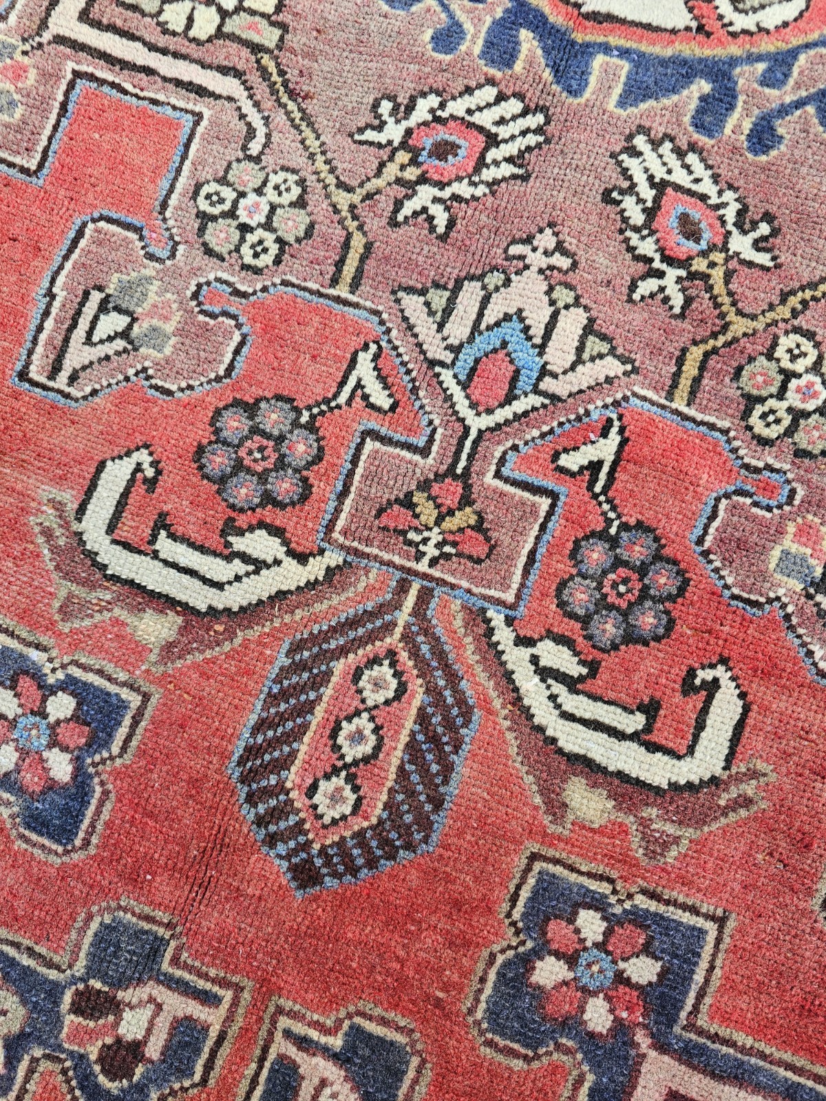 4.2 x 6.2 ANTIQUE KAZAK VINTAGE HERIZ RUG CAUCASIAN SERAPI OUSHAK SHIRVAN KULA gallery
