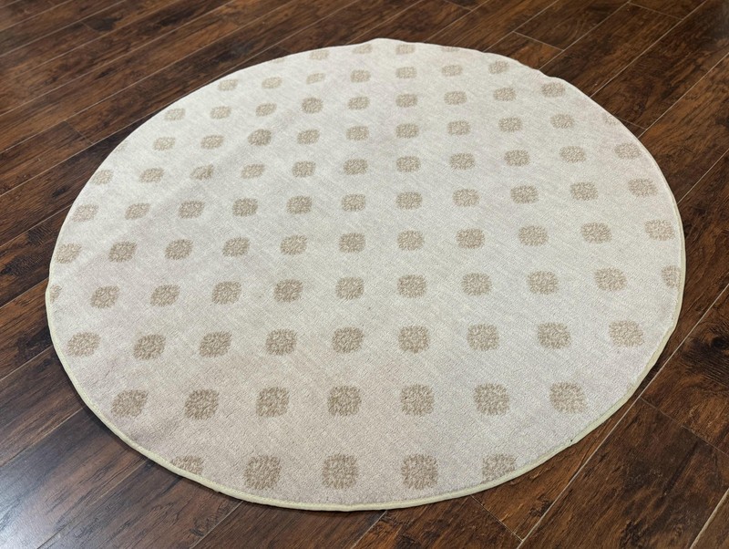 Round Power Loomed Rug 5x5, Contemporary Modern Round Carpet, 5ft Round gallery