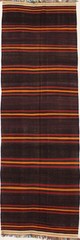 Hand-Woven Striped Wool Runner Rug Oriental Hallway Home Decor Carpet 5X15 ft