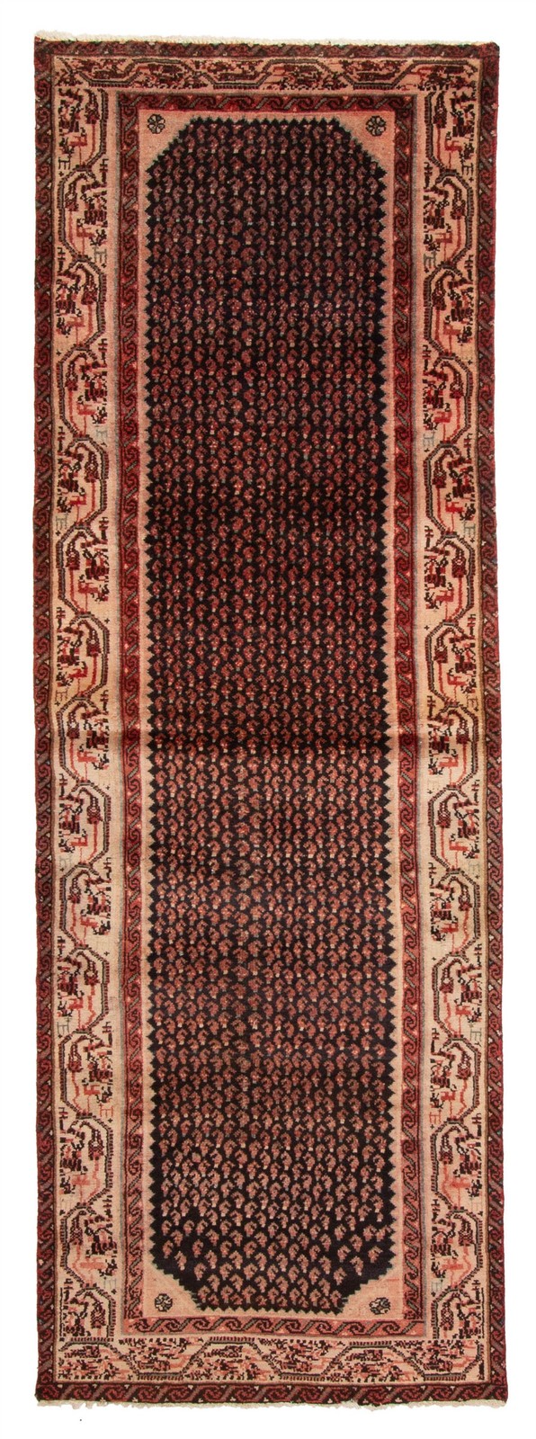 3'1" x 9'3" Vintage Hand-knotted Runner Rug Traditional Oriental Wool Carpet gallery