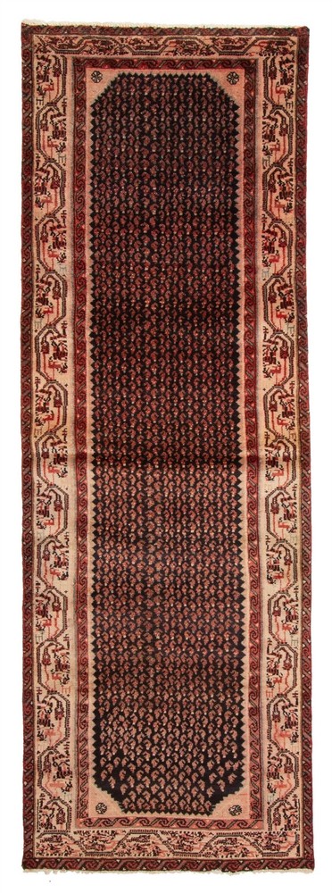 3'1" x 9'3" Vintage Hand-knotted Runner Rug Traditional Oriental Wool Carpet