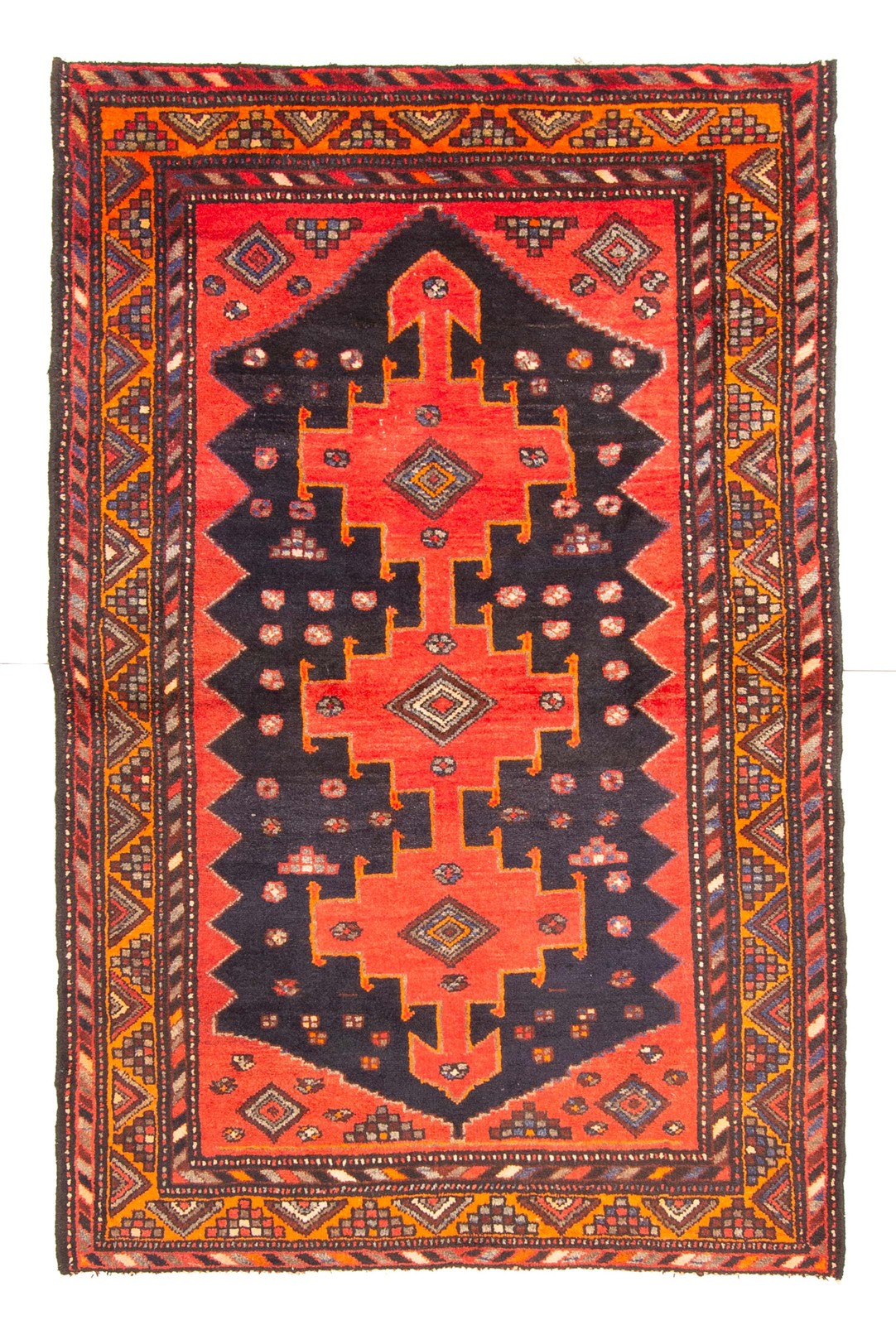 Vintage 4'2" x 6'8" Traditional Hand Knotted Vegetable Dye Wool Area Rug gallery