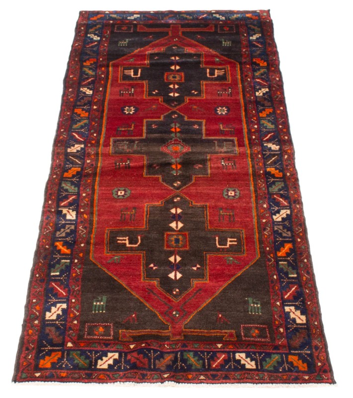 Vintage 3'7" x 9'0" Traditional Hand Knotted Vegetable Dye Wool Area Rug gallery