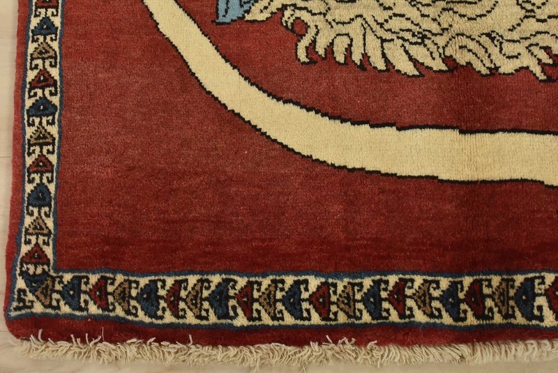 Yalameh Rug 3’4” x 5’2” Red Wool Vintage Traditional Hand-Knotted Carpet gallery