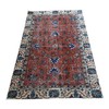 Vintage Handwoven Wool Rug 104x190 cm (3.4x6.2 ft) – Rust Red Oriental Carpet gallery