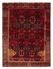 Vintage Hand-Knotted Area Rug 4’11” x 6’4″ Traditional Wool Carpet